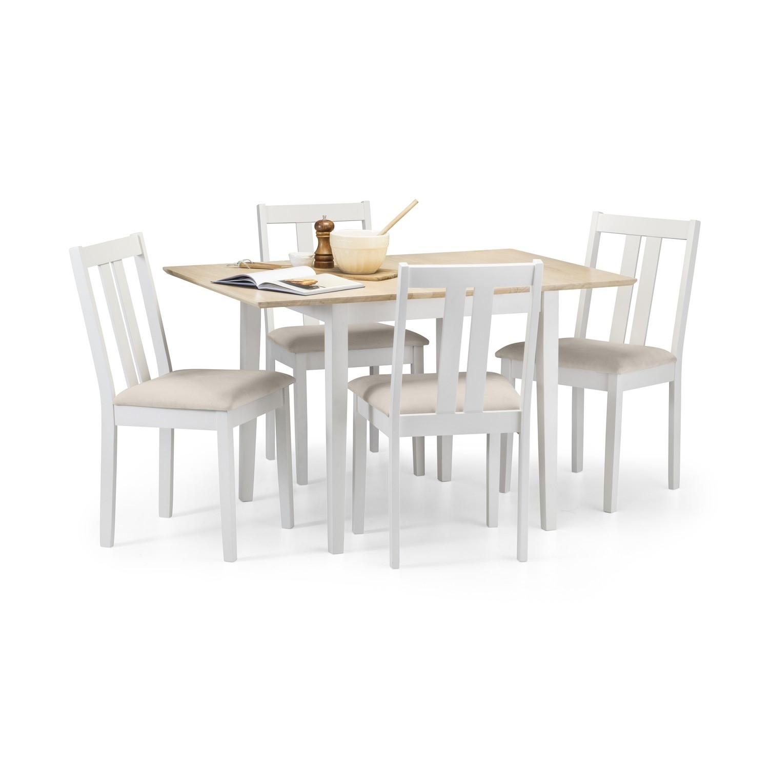 Read more about Two tone dining table and 4 matching dining chairs julian bowen